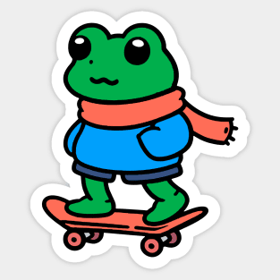 Frog on a Skateboard Sticker